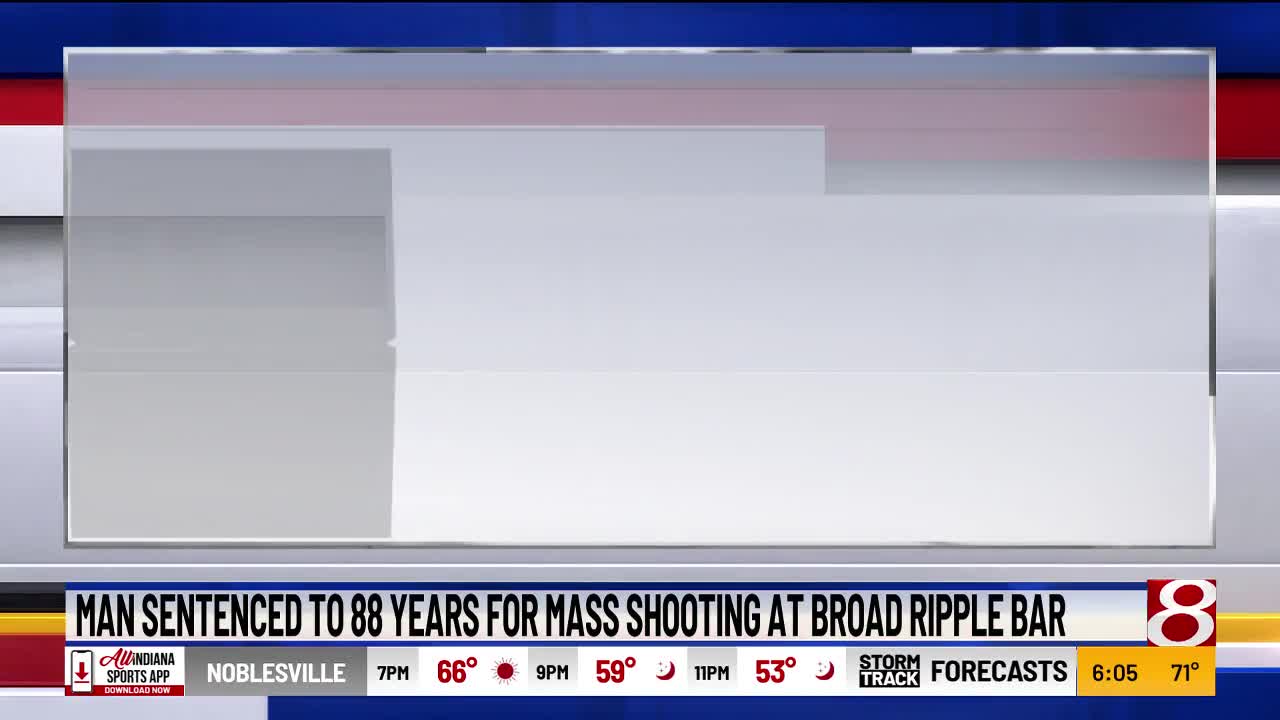 Man sentenced to 88 years for mass shooting at Broad Ripple bar