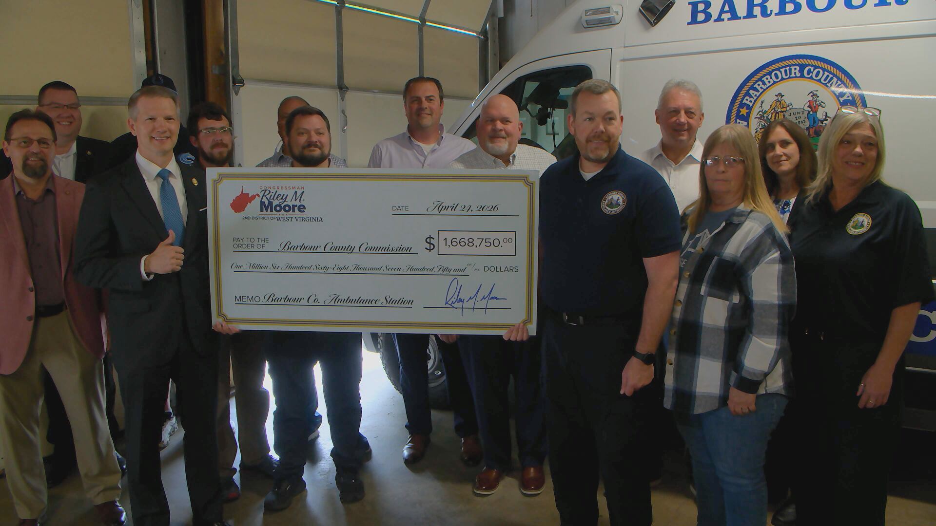Rep. Riley Moore celebrates EMS funding in Barbour County, water line ...