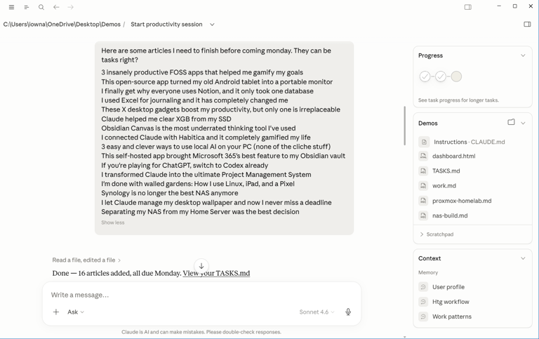 How to turn Claude into a project management system