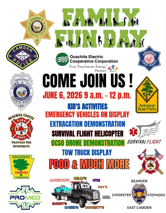 Ouachita County Sheriff’s Department to host Family Fun Day on June 6th
