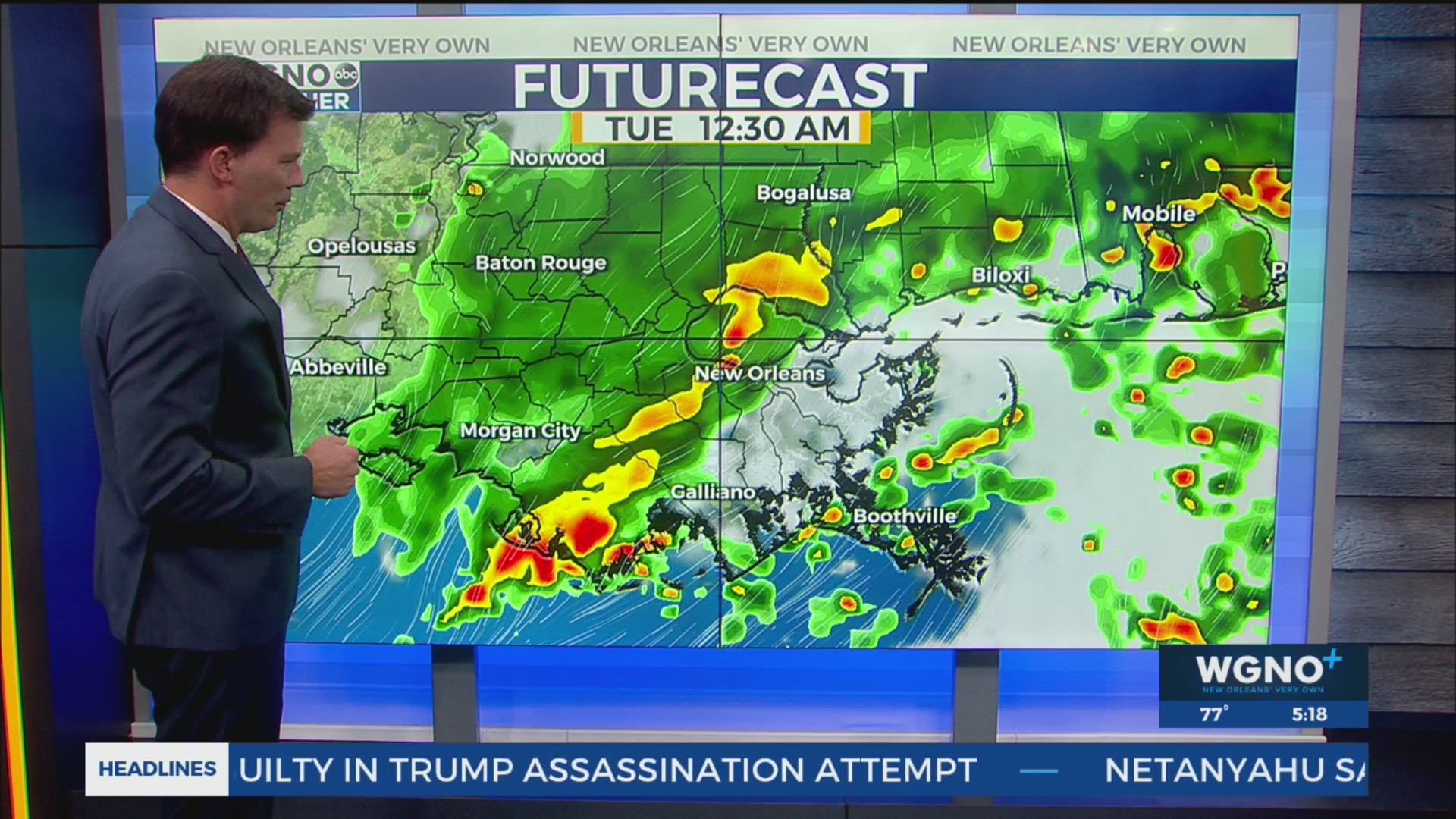Rain chance tonight but then drying out Tuesday
