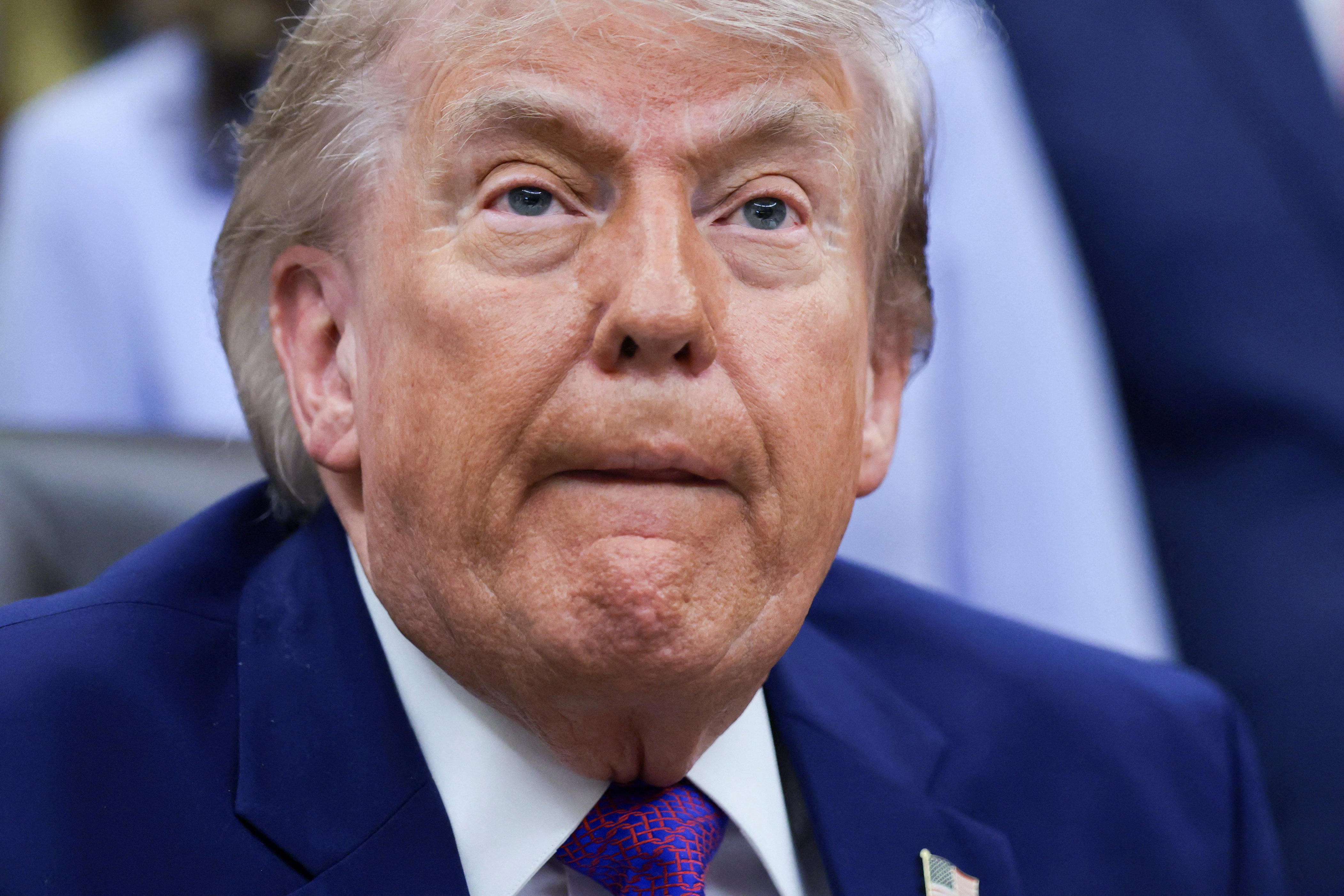 U.S. President Donald Trump attends a maternal health event in the Oval Office at the White House in Washington, D.C., U.S., May 11, 2026.