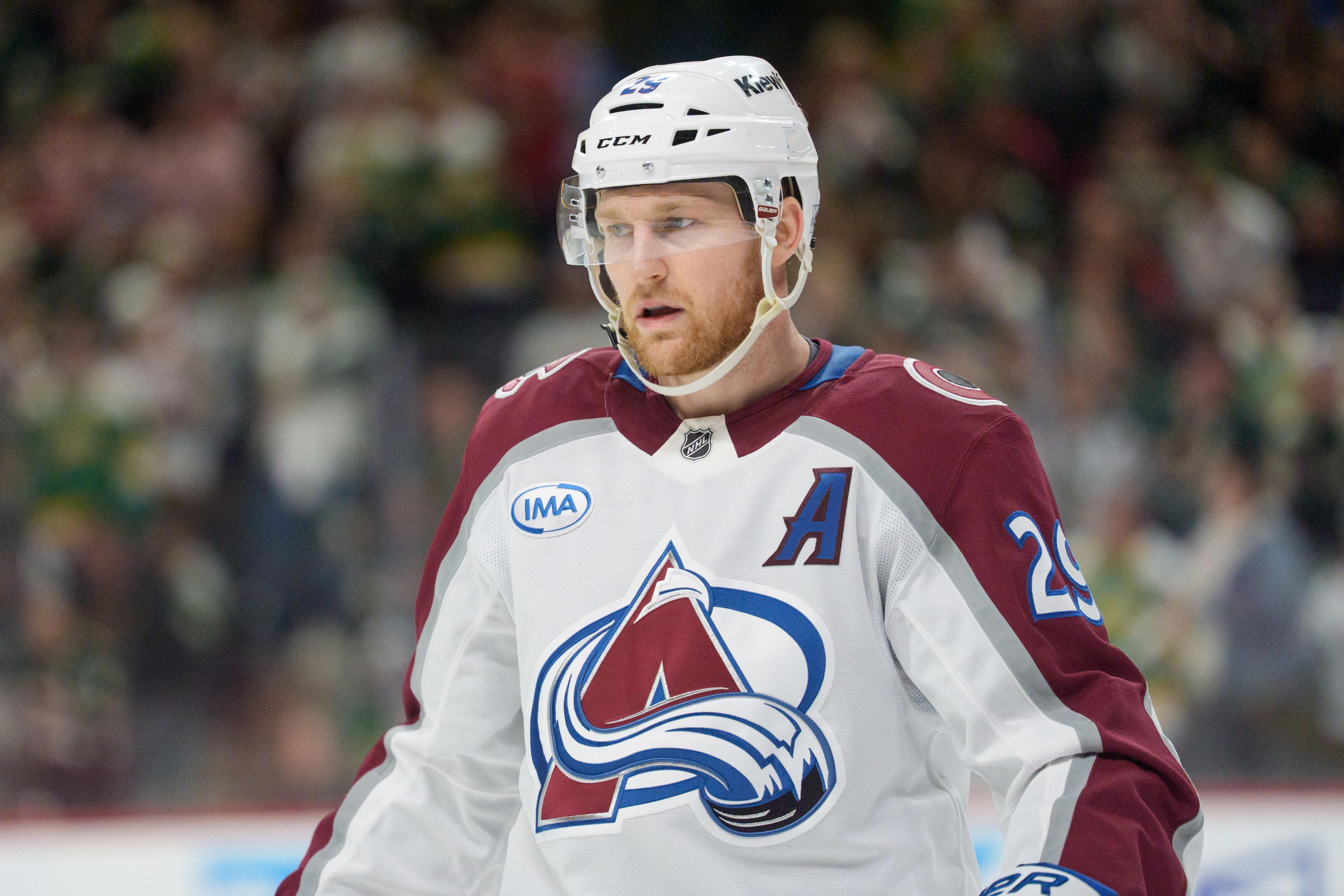 Nathan MacKinnon injury update: Is Avalanche star OK after puck to the ...