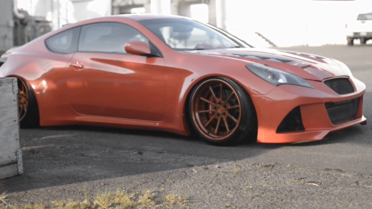 The custom Genesis build drawing attention in the stance scene