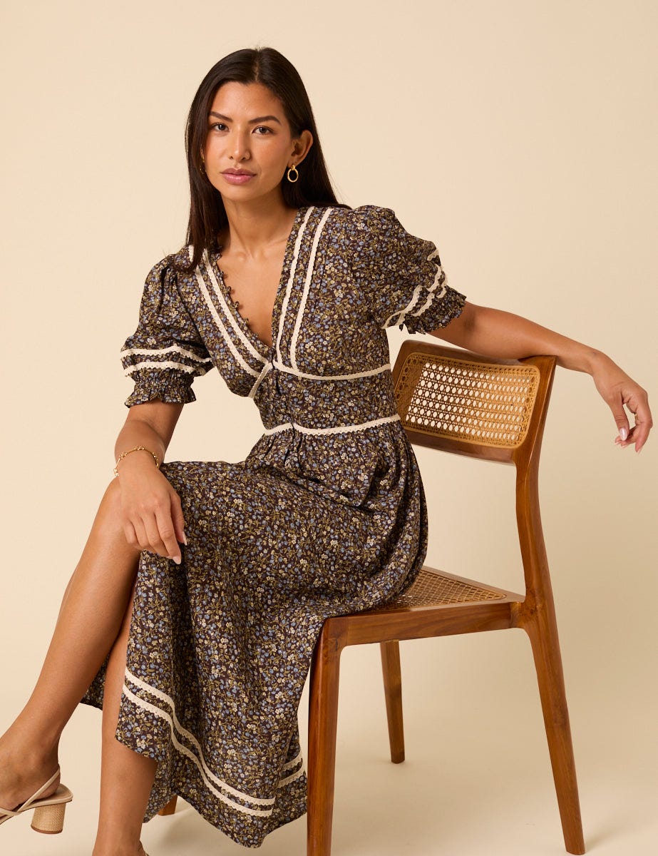 saffy midi dress Buy Nobodys Child Blue Saffy Midi Dress from Next USA