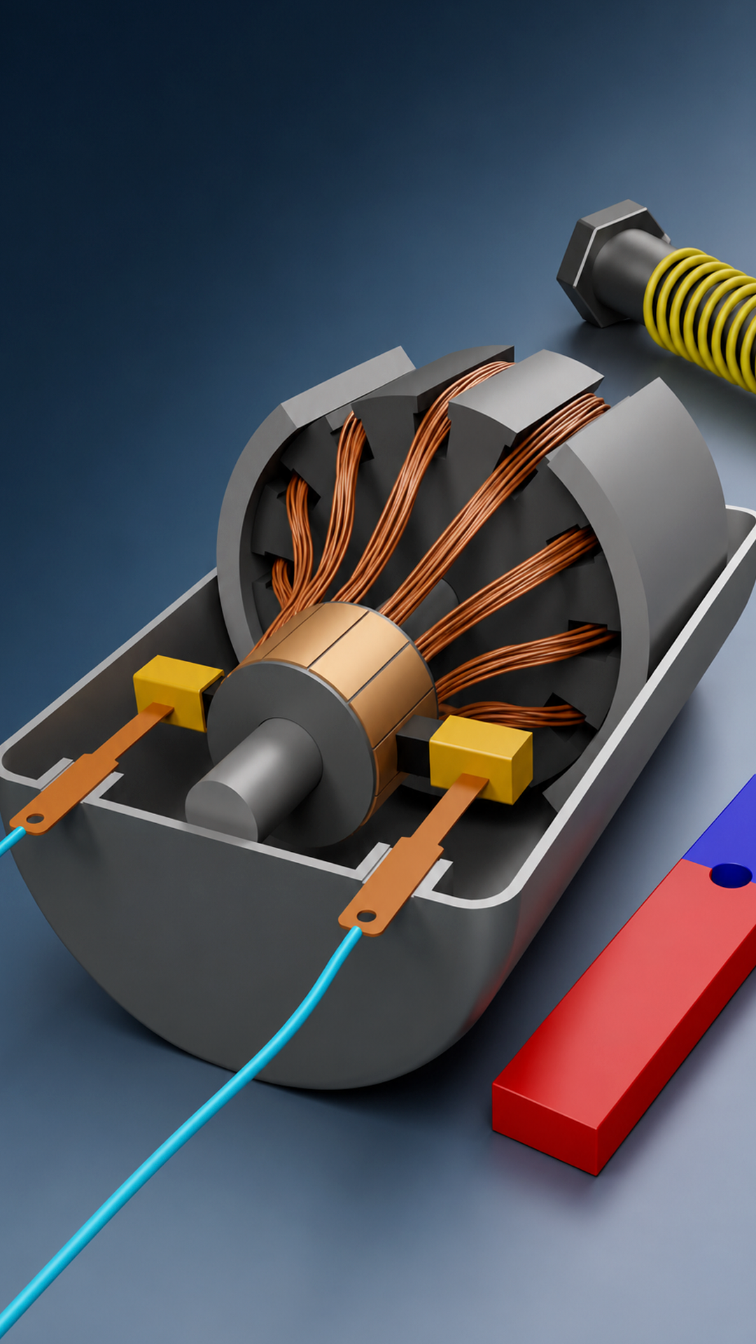 How does an electric motor work? (DC motor)