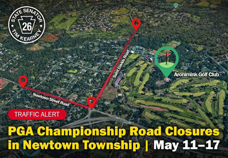 PGA Championship traffic overflow expected throughout Delco, Main Line ...