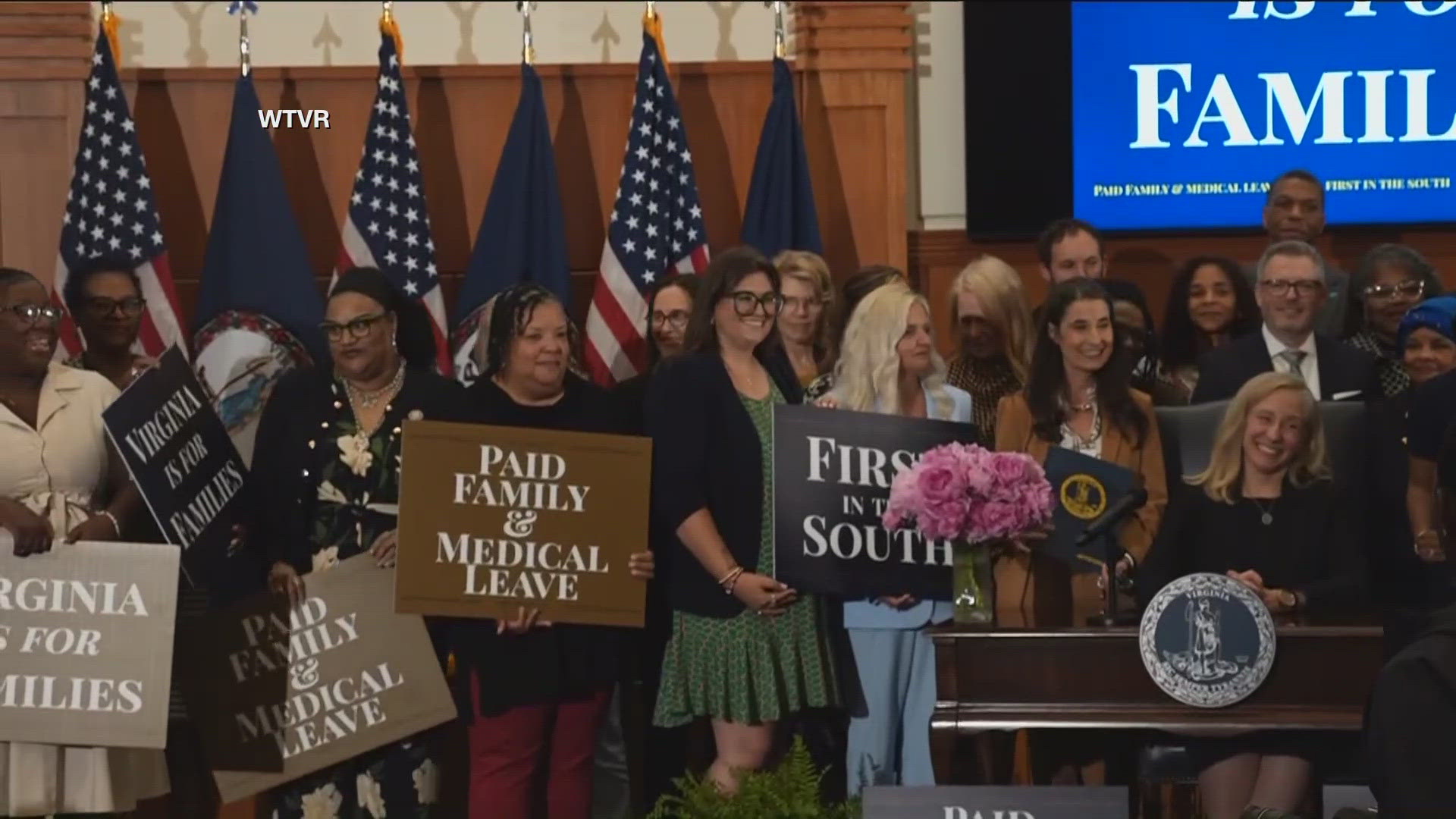 Virginia governor signs landmark paid family leave legislation