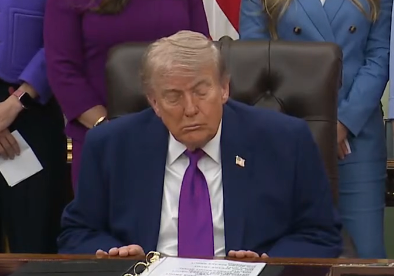 Trump appeared to fall asleep again, and the White House gave a ...