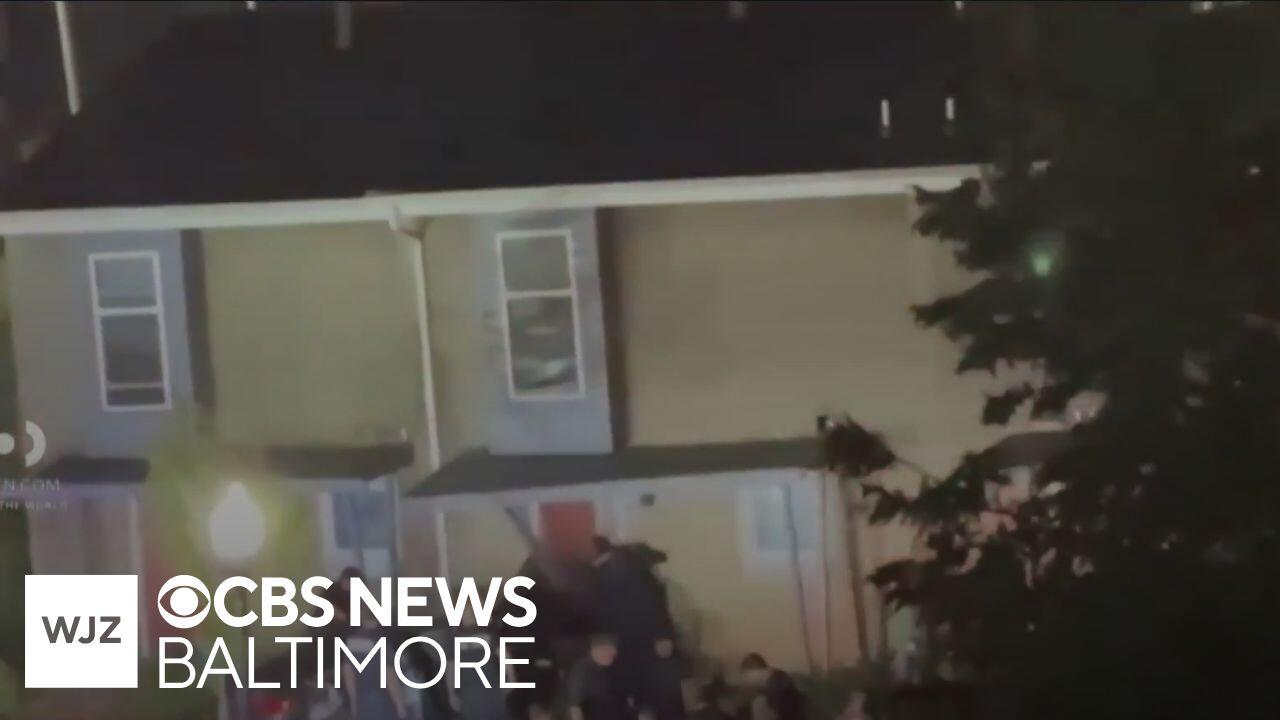 Video shows aftermath of car crash in Baltimore