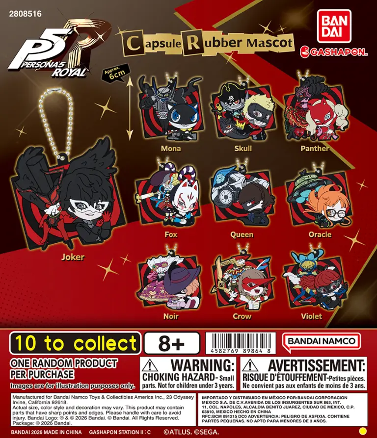 Persona 5 Royal keychains finally get to US and Canada gashapon machines