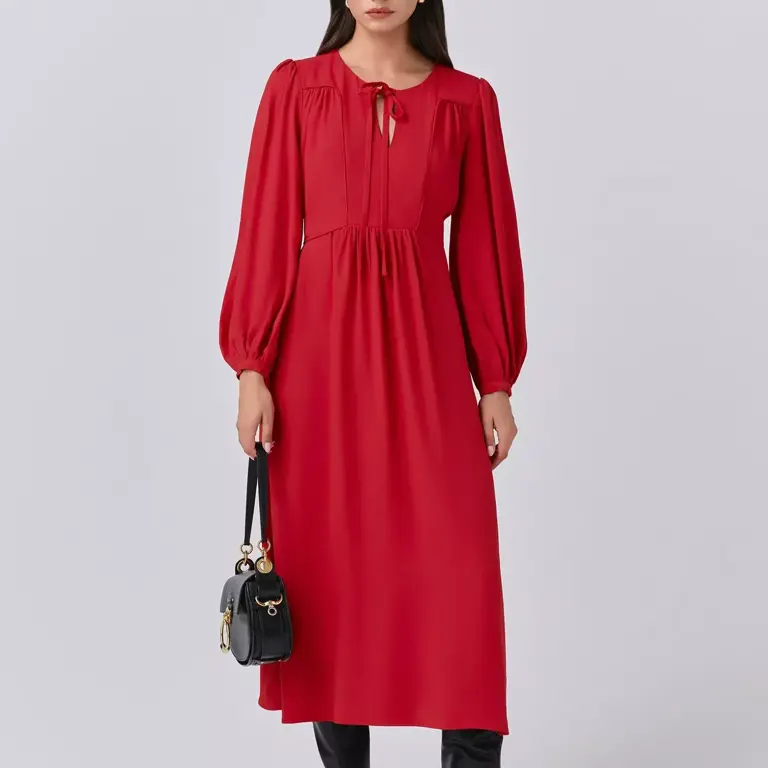 kate formal crepe midi dress High Neck Sleeveless Midi