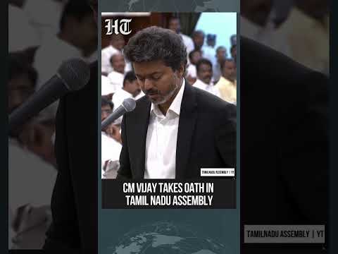 Vijay takes oath as Tamil Nadu CM in legislative assembly in Chennai