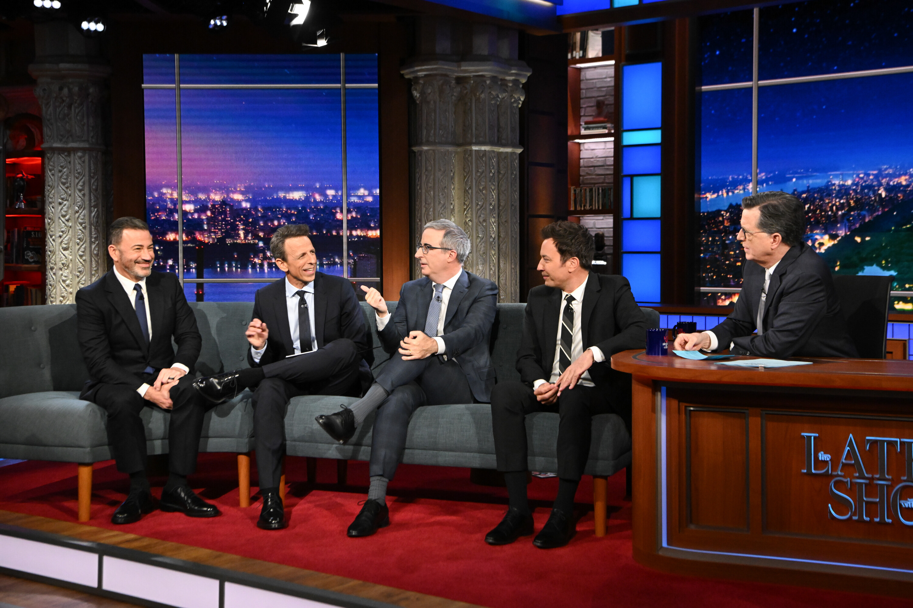 Colbert, Kimmel, Oliver, Meyers and Fallon Discuss Trump and Late-Night