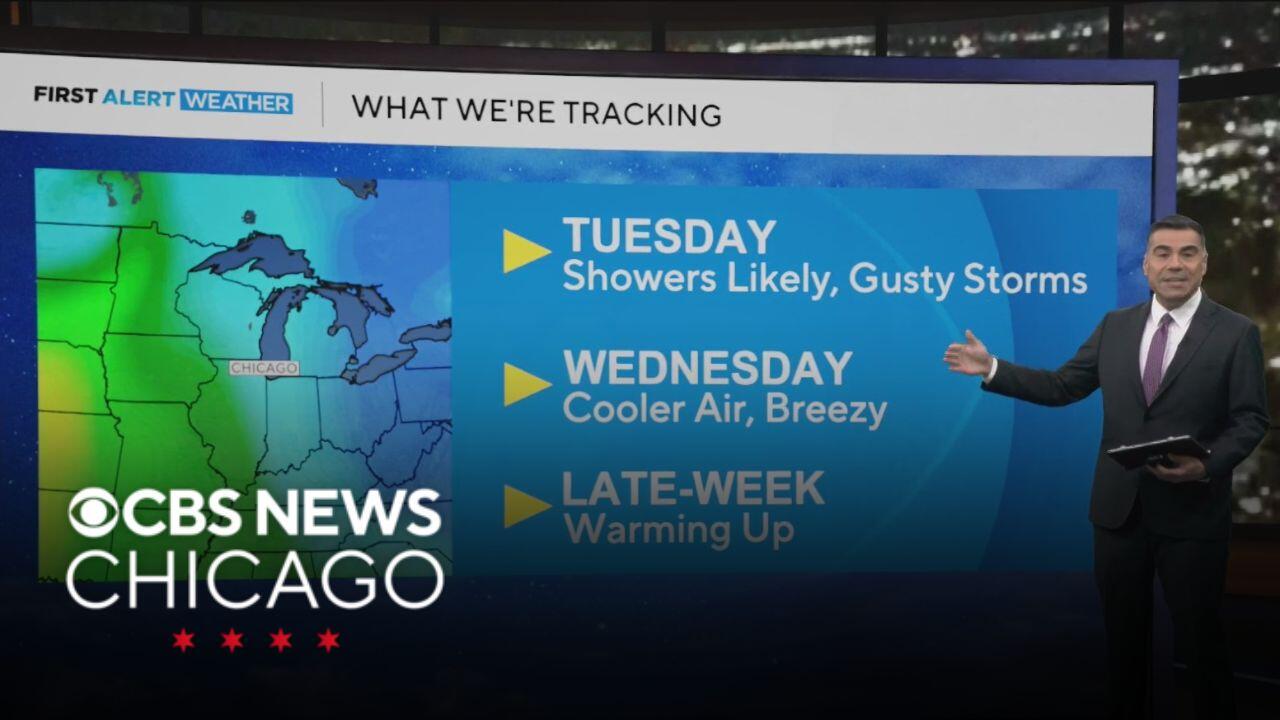 Storm chance for Chicago area on Tuesday