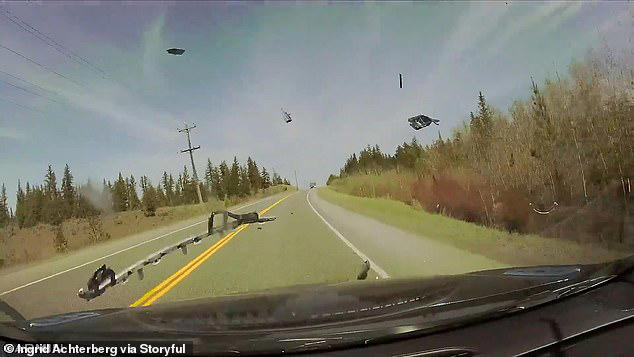 Family lucky to be alive after runaway boat flips off truck and smashes ...