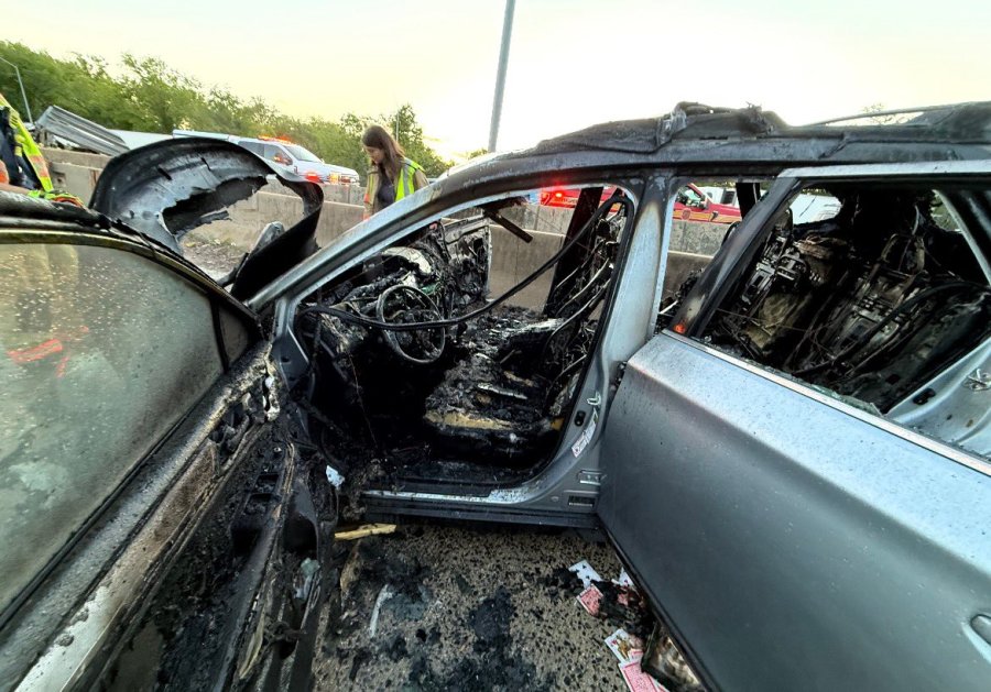 Drivers pull man out of burning car after crash on I-495 in Montgomery ...