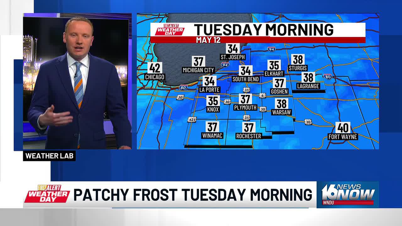 First Alert Weather Day issued: Light frost Tuesday morning
