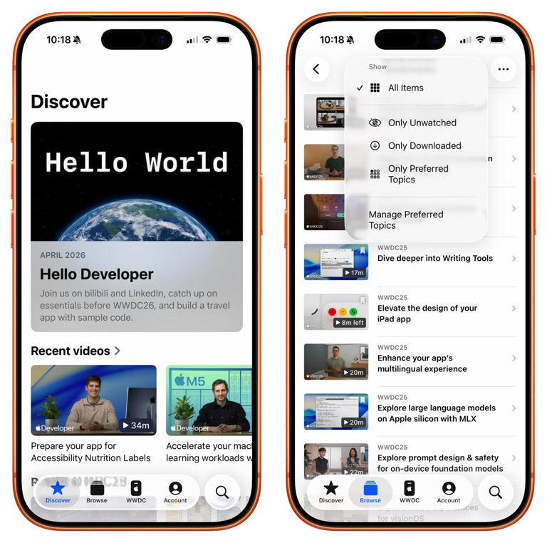 L’app Apple Developer se met au Liquid Glass juste avant la WWDC 2026