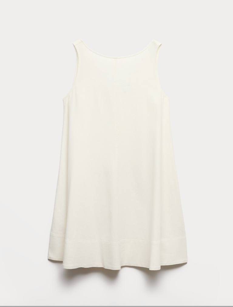Linen swing dresses are this year's summer holiday must-have  and M&S'  chic 40 style is so flattering