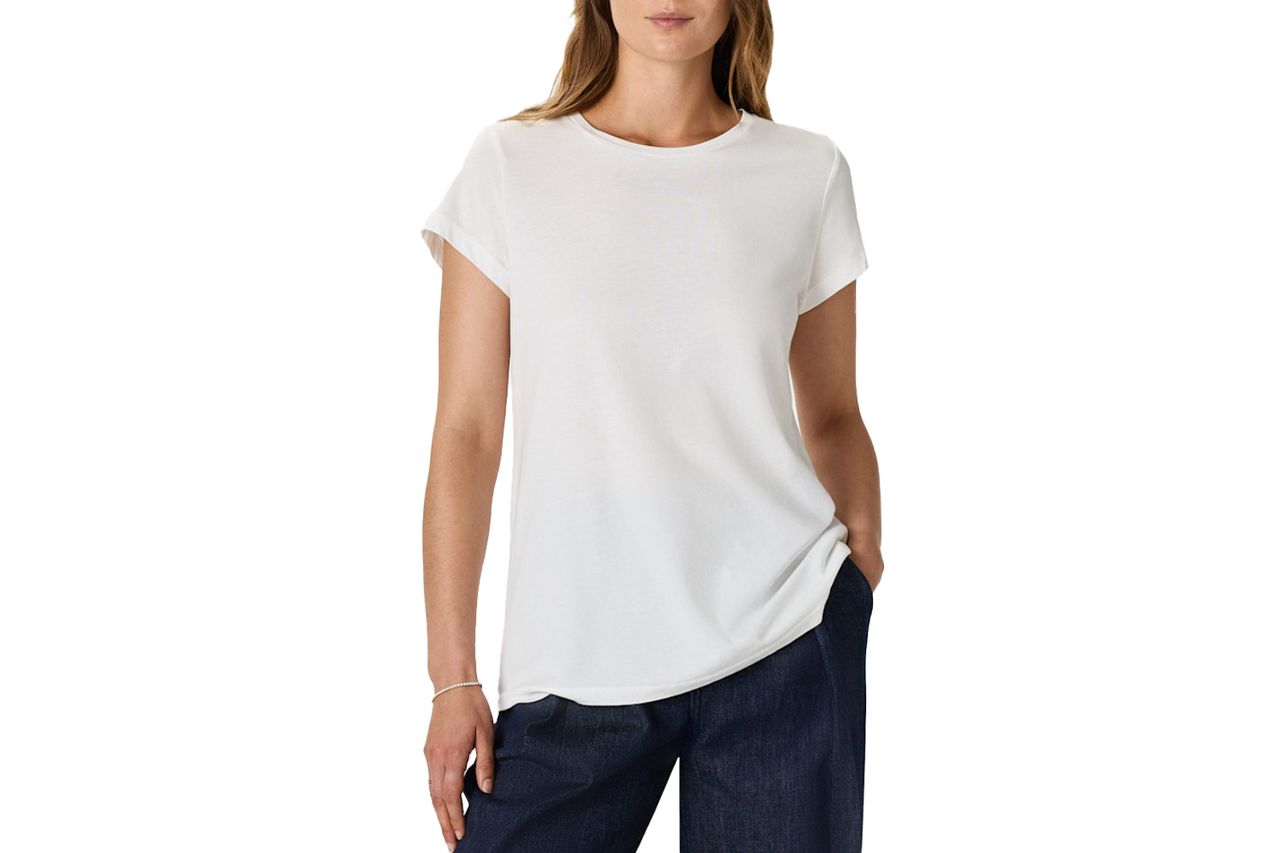 Cotton Modal Crew Neck Swing Tee