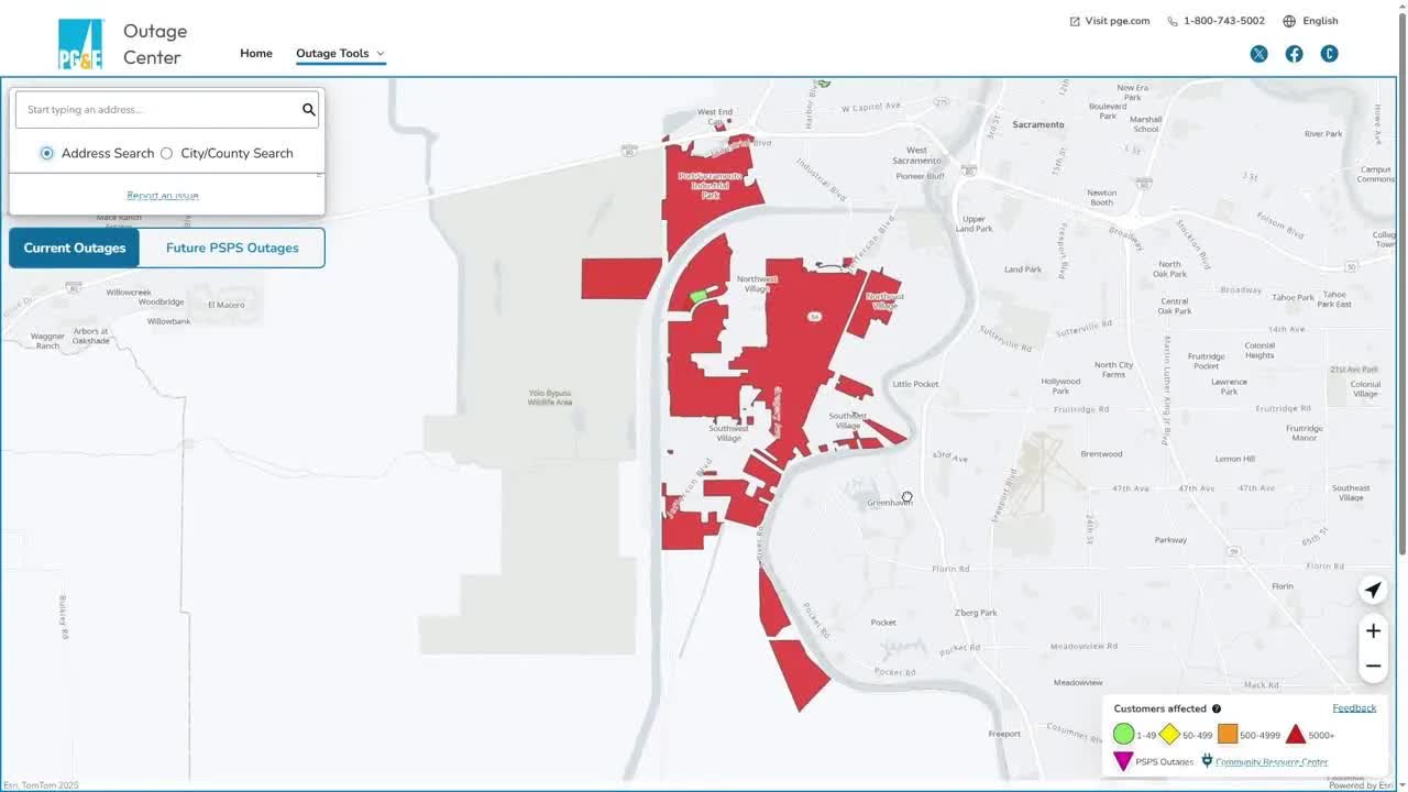 Thousands without power in West Sacramento