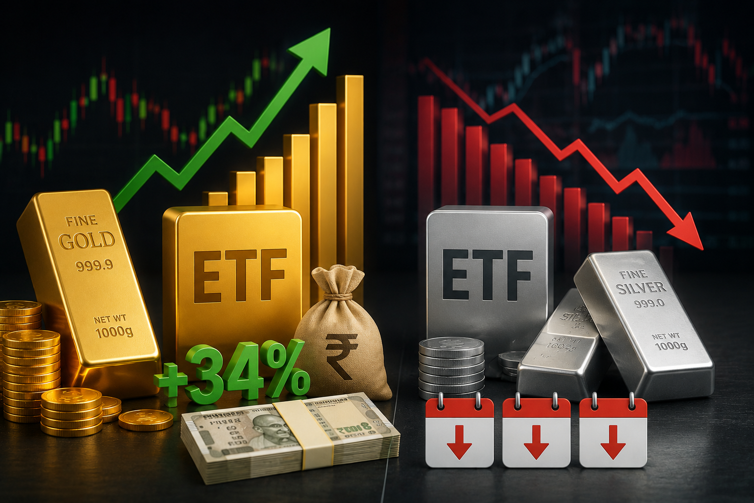 Gold ETF inflows jump 34% to Rs 3,040 crore in April; silver ETFs log ...