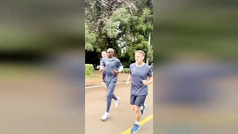 Macron thanks Kipchoge for 'patience' after Nairobi morning run