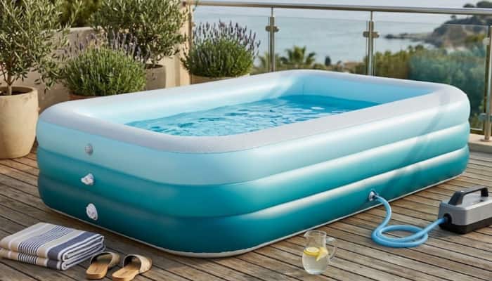 Beat the heat at home with fun and spacious inflatable swimming pools