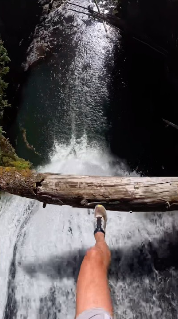 Don't slide on that log challenge gone viral
