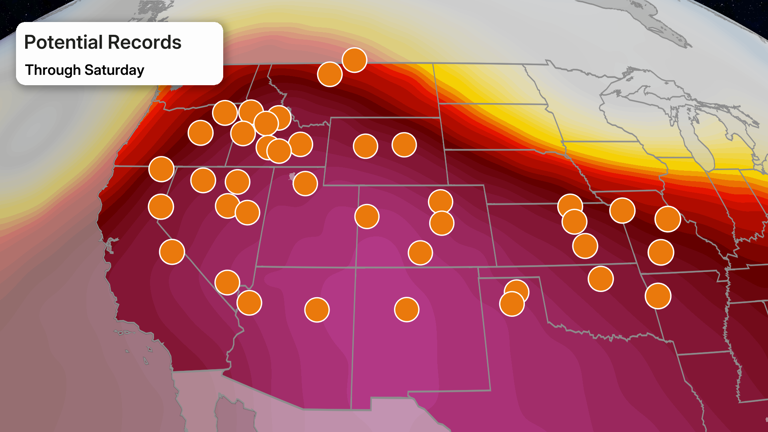 Record heat to slide from Pacific Coast to East Coast through this week