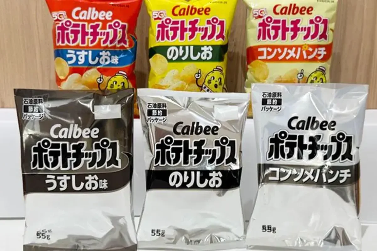 Japanese crisp-maker ditches colour from iconic bags due to Iran war