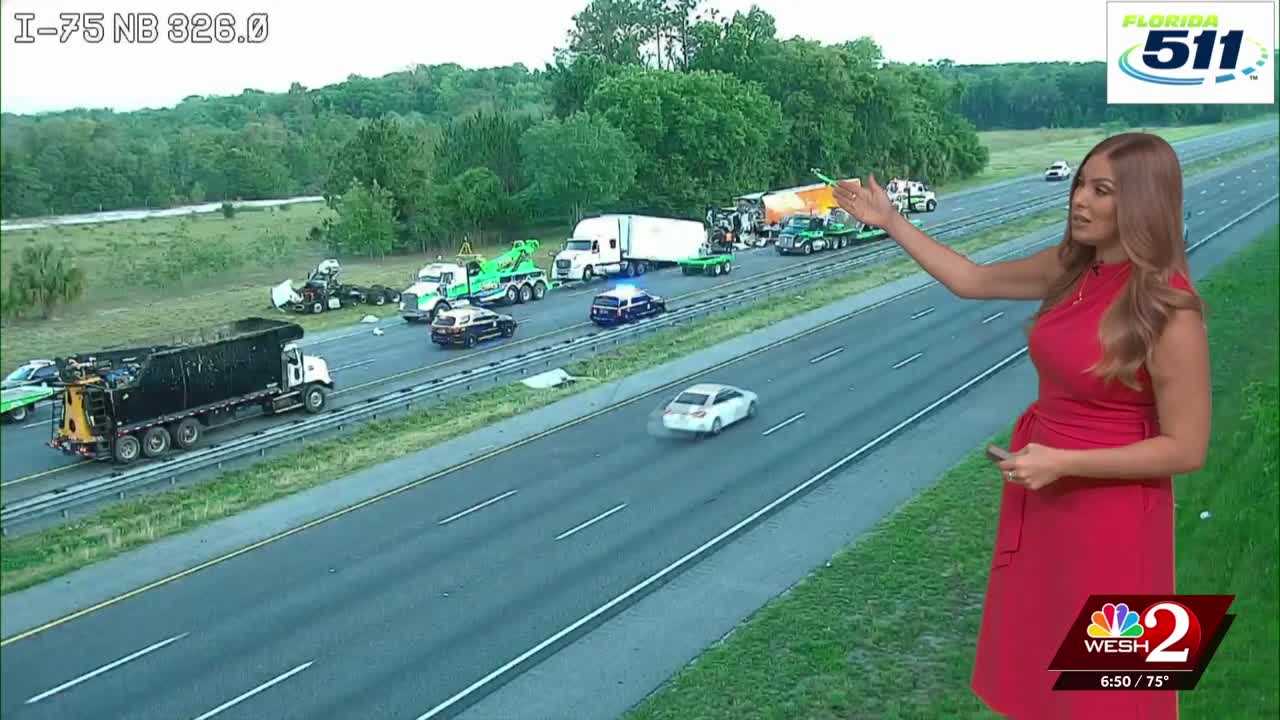 1 killed, 1 injured in crash that shut down I-75 in Wildwood, troopers say