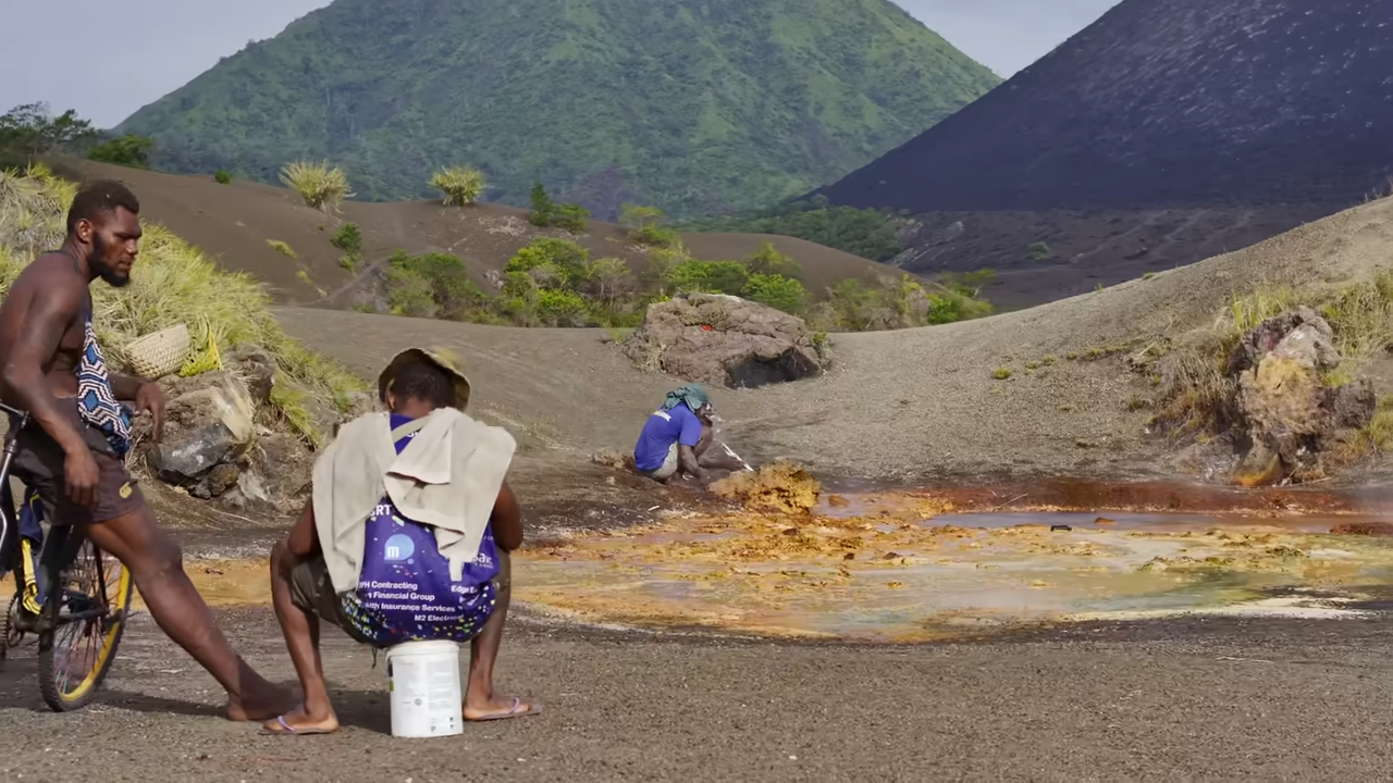 They risk their lives digging for eggs buried 6 feet under a volcano