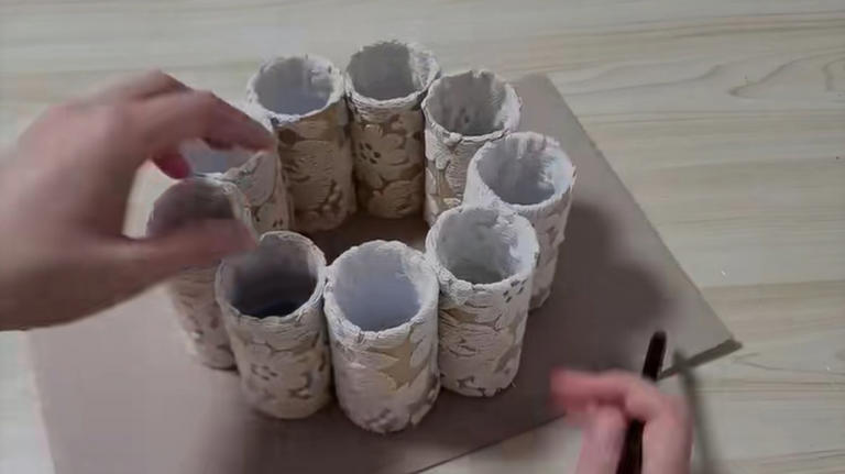 Turn a pile of toilet paper rolls into a stylish storage container with ...