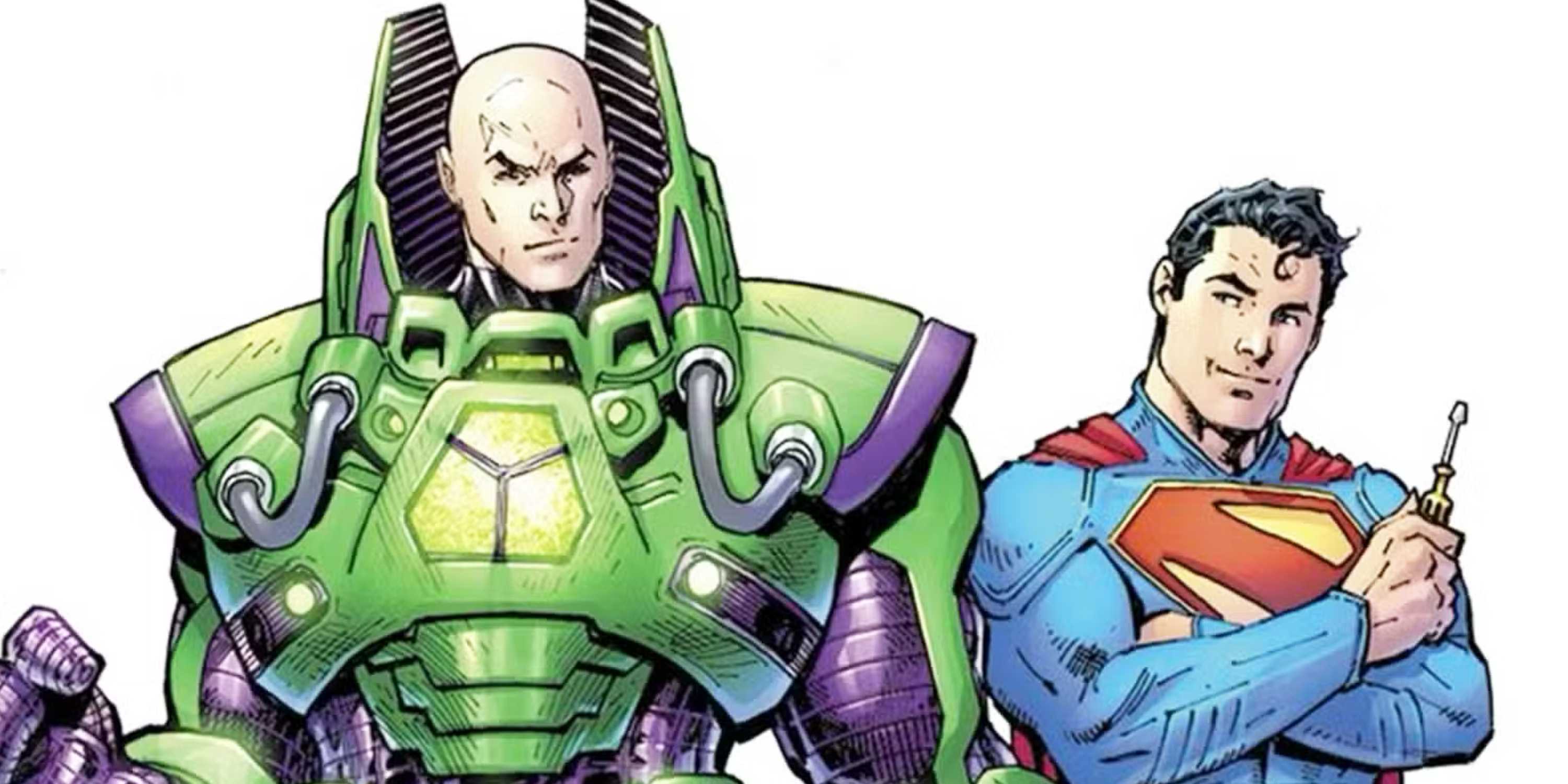 Lex Luthor and Superman in Man of Tomorrow art