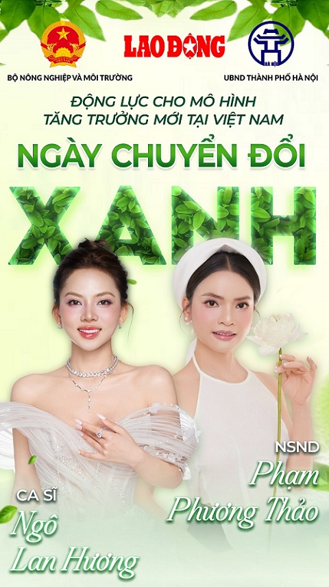 NSND Phạm Phương Thảo, Ca sĩ Ngô Lan Hương sẽ đồng hành cùng Ban tổ chức. Từ 8h30 ngày 16.5, ngoài việc trình diễn các tiết mục nghệ thuật, các nghệ sĩ sẽ giao lưu với khán giả và chia sẻ, lan tỏa thông điệp về chuyển đổi xanh, chung tay bảo vệ môi trường.