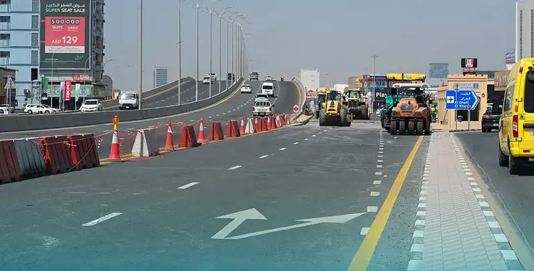 E11 road near Etihad Bridge in Ras Al Khaimah temporarily closed for ...