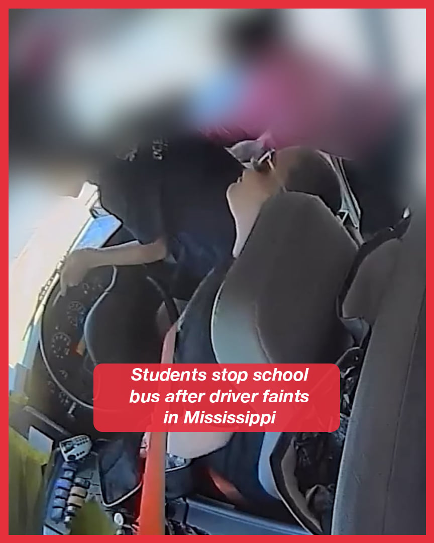 Students stop school bus after driver faints in Mississippi