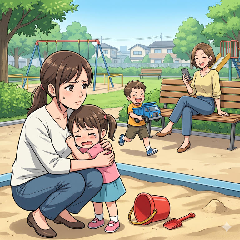 「元気の証拠だから」と子供が叩いても笑って済ますママ友。後日、ママ友に下った天罰とは