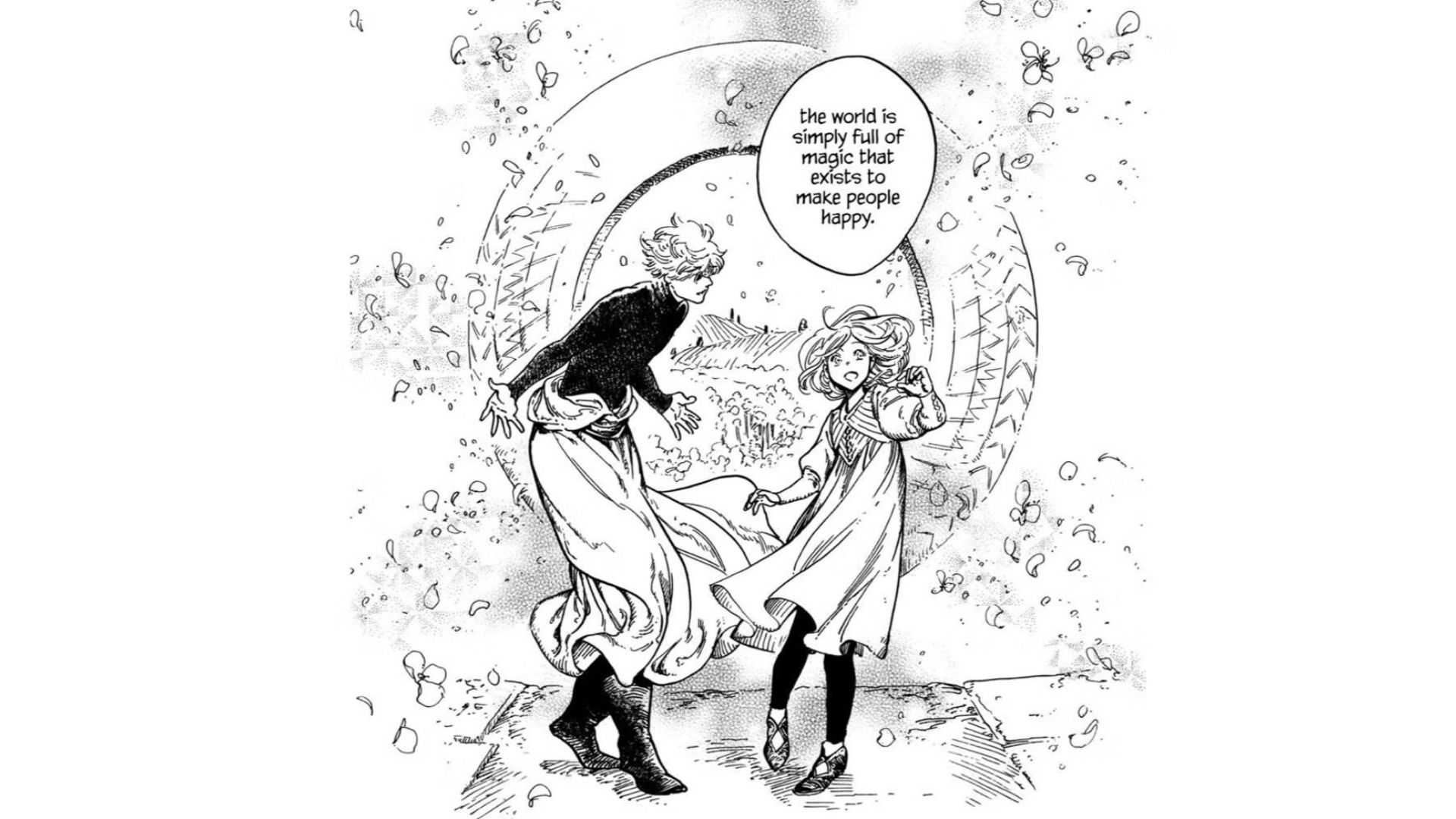 Coco and Qifrey in Witch Hat Atelier manga.