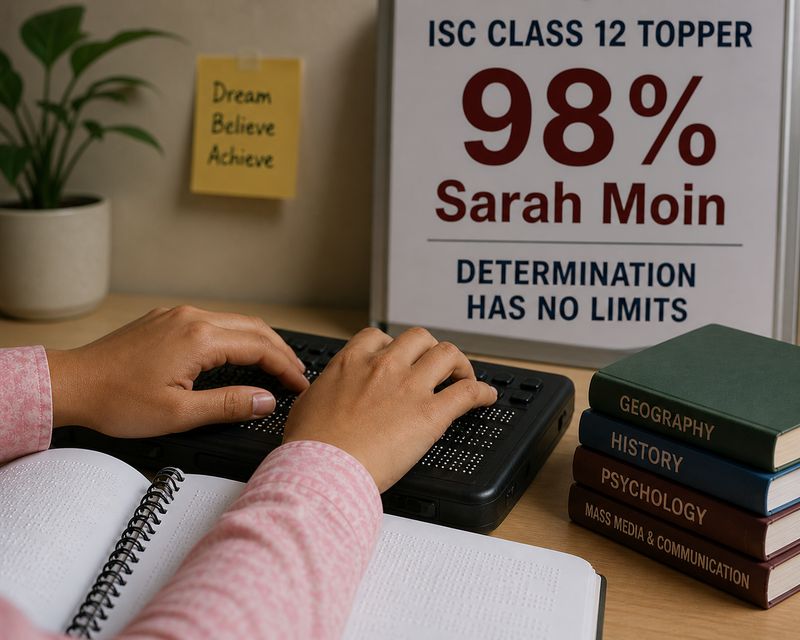Can't hear or see, but Lucknow girl scores 98 per cent in ISC class 12 exam