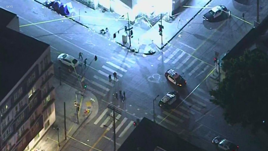 Gunman on the run after Skid Row shooting leaves 3 wounded