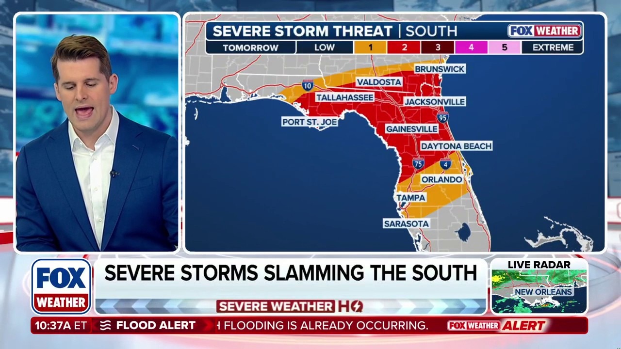 Severe storms taking aim for Florida to kick off the weekend