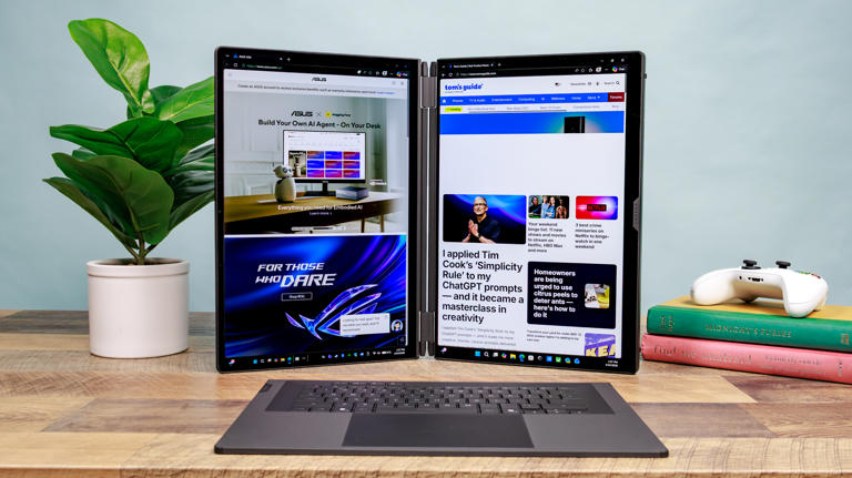 I tested this wild dual-screen gaming laptop by playing two games at once