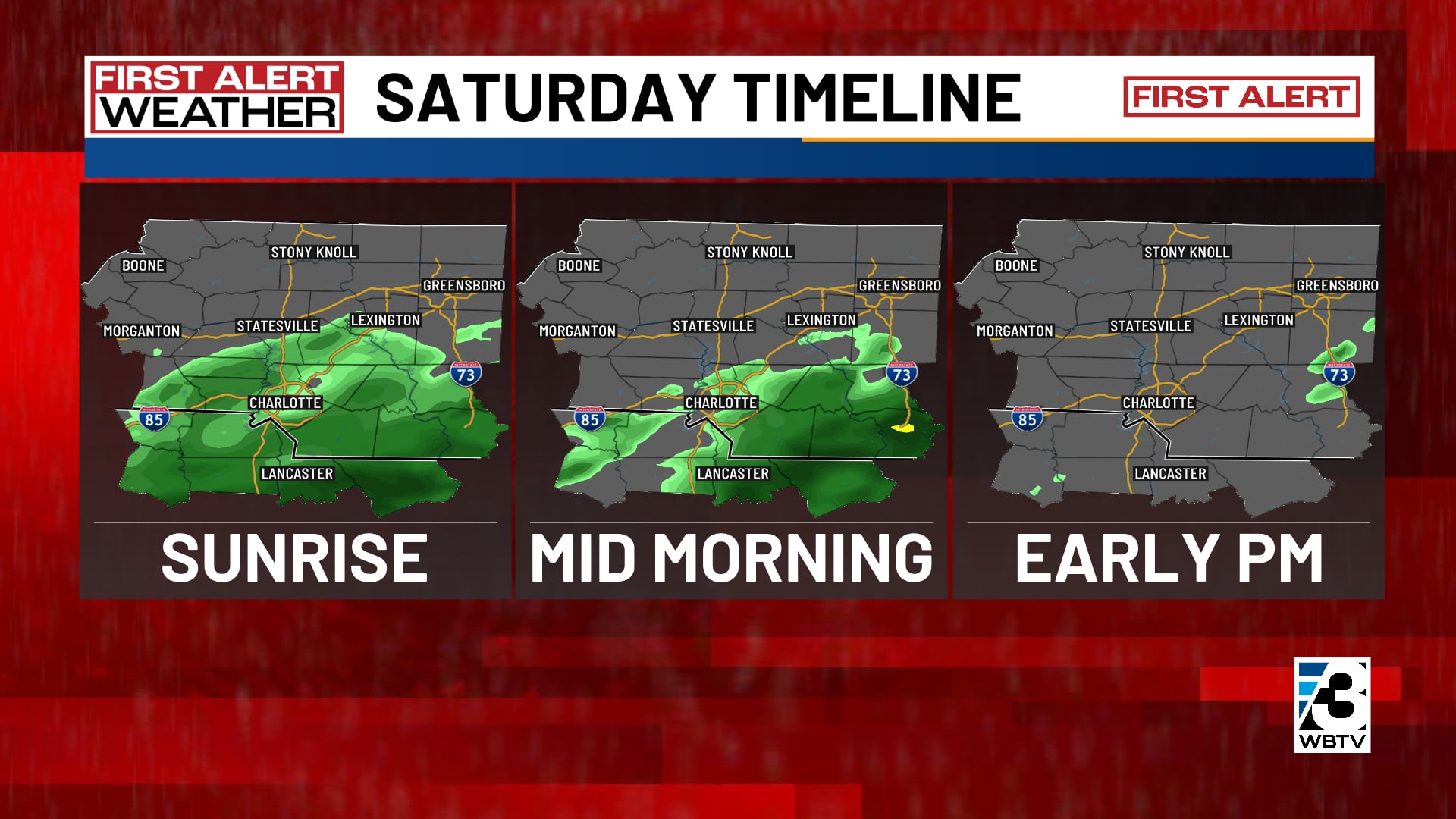 Timeline: Tracking weekend rain in the Carolinas
