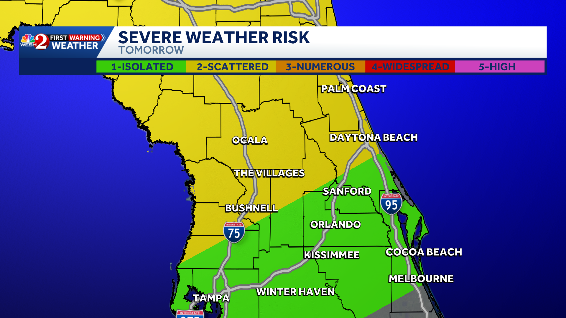 Storm system arriving to Central Florida this weekend