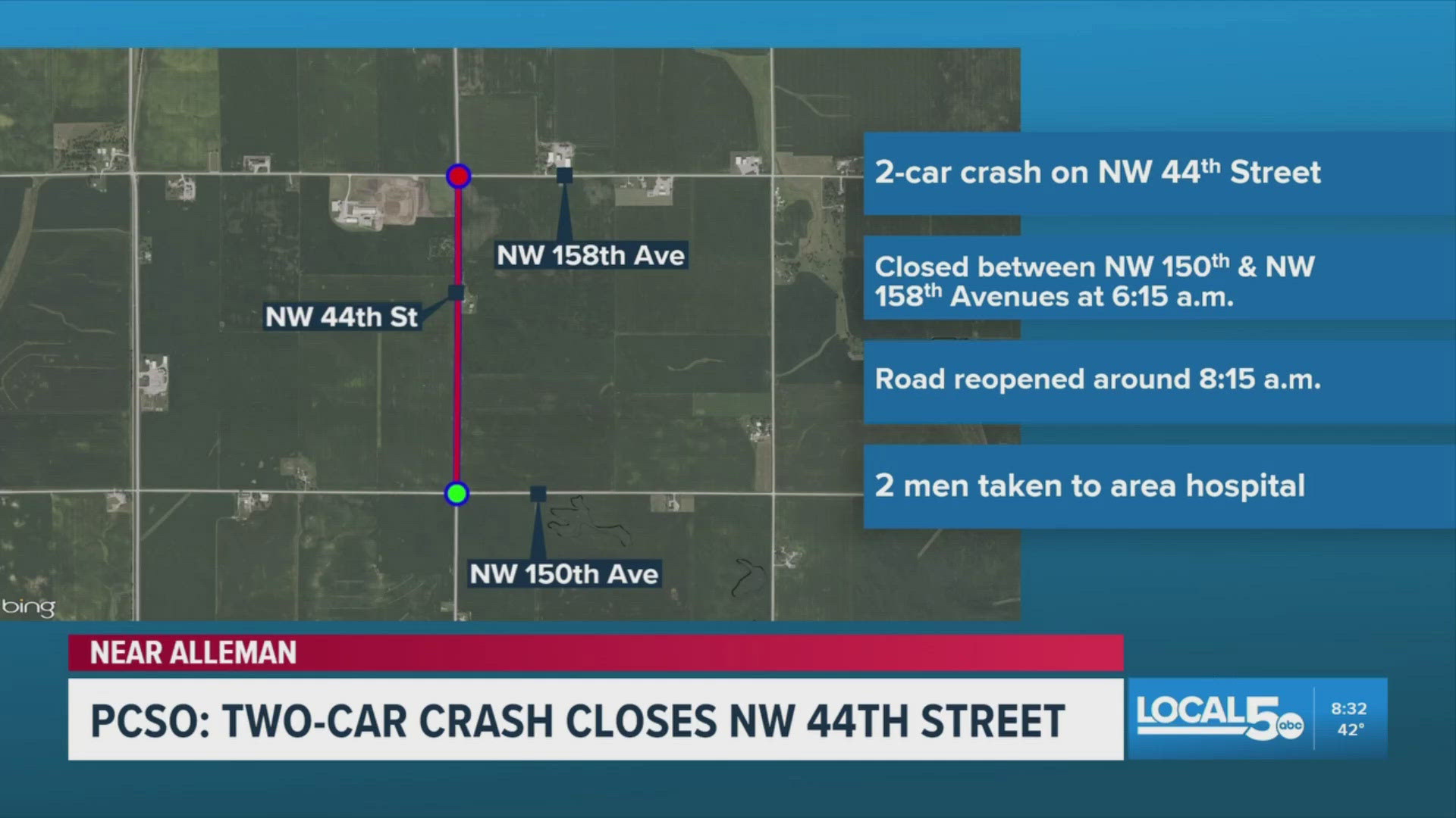 2 injured in northern Polk County crash