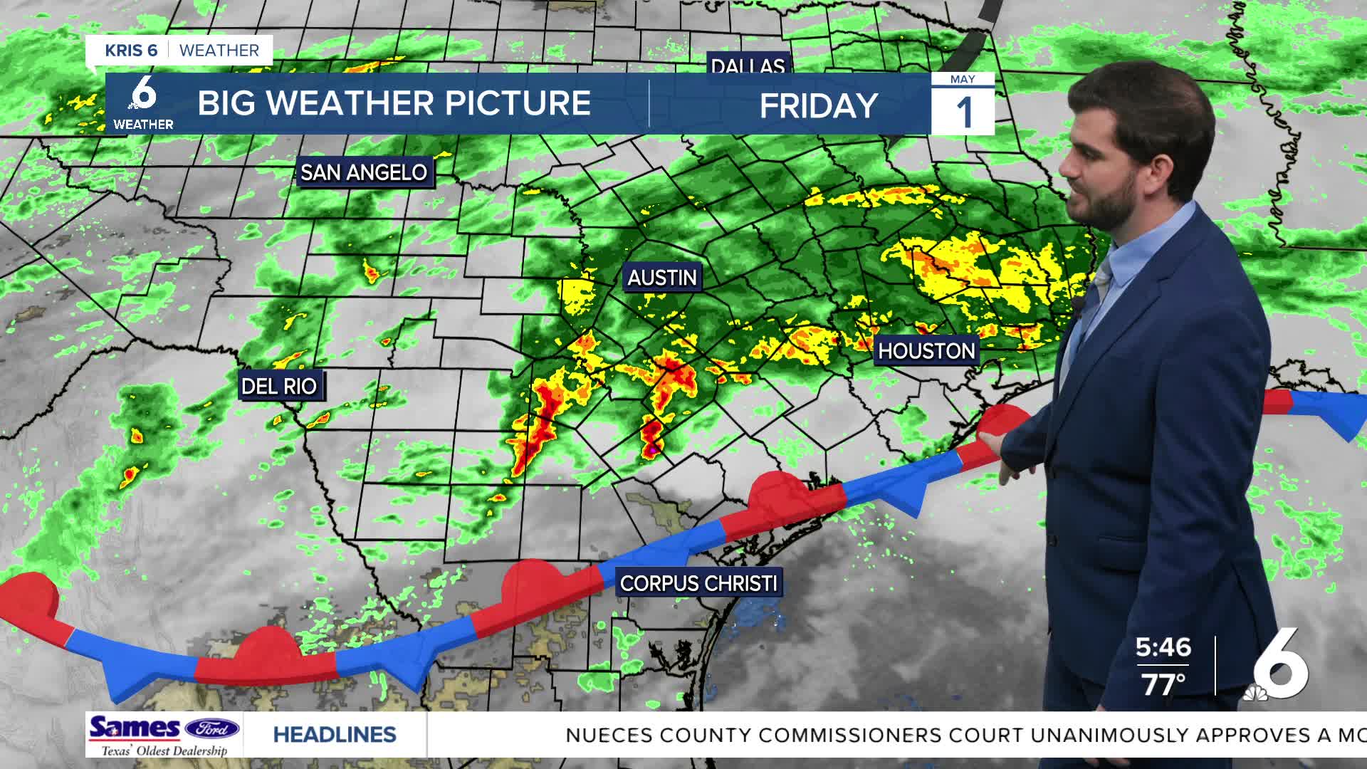 Scattered showers and storms as we head into Friday afternoon, with a ...