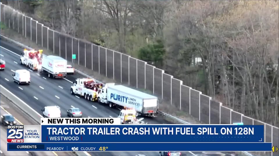 2 separate crashes on Interstate 95 in Mass. delay Friday morning commute